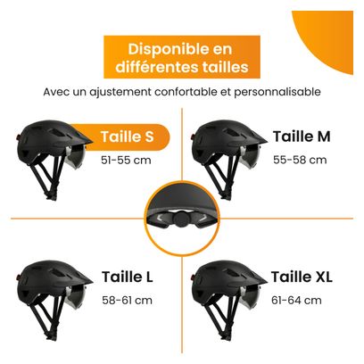 R2B Casque vélo adulte pour Pedelec et Moped - Eclairage LED