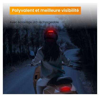 R2B Casque vélo adulte pour Pedelec et Moped - Eclairage LED