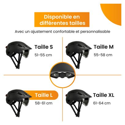 R2B Casque vélo adulte pour Pedelec et Moped - Eclairage LED