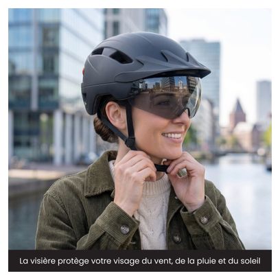 R2B Casque vélo adulte pour Pedelec et Moped - Eclairage LED
