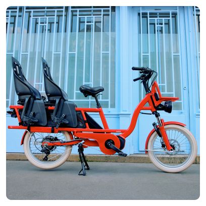 Vélo Cargo GAYA  L'Incroyable Le Long  Cobalt  pack bébés