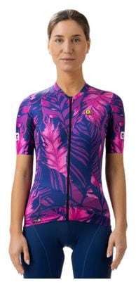 Alé Leaf Pink/Blue Women's Short Sleeve Jersey