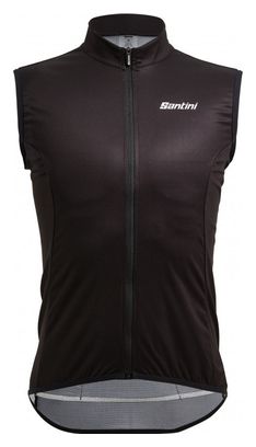 Gilet a vento senza maniche Santini Nebula Black - Main Image