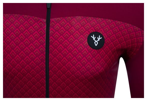 LeBram Korte Mouw Jersey Portillon Bordeaux Slim Fit