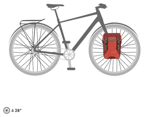 Ortlieb Sport-Packer Plus 30L Pair of Bike Bags Salsa Dark Chili Red