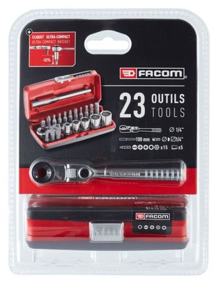 FACOM Coffret PICO Serrage Et Vissage 1/4'' Avec Cliquet Compact Flex