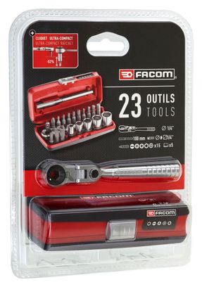 FACOM Coffret PICO Serrage Et Vissage 1/4'' Avec Cliquet Compact Flex