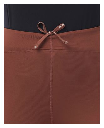 Collant lunghi Salomon SHKout Core marroni da donna