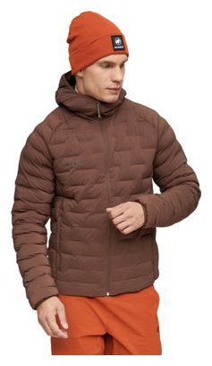 Chaqueta acolchada Mammut Sender con capucha, marrón, para hombre