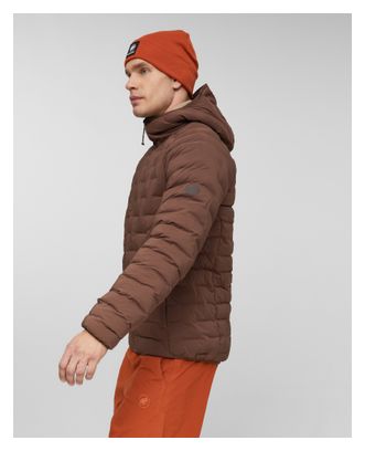 Chaqueta acolchada Mammut Sender con capucha, marrón, para hombre