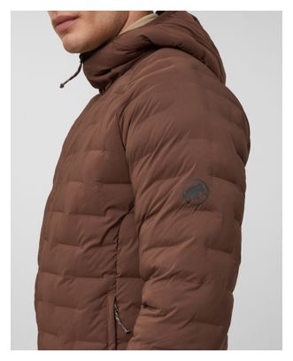 Chaqueta acolchada Mammut Sender con capucha, marrón, para hombre