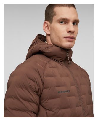 Chaqueta acolchada Mammut Sender con capucha, marrón, para hombre