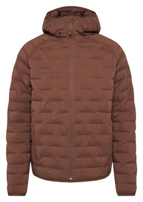 Chaqueta acolchada Mammut Sender con capucha, marrón, para hombre