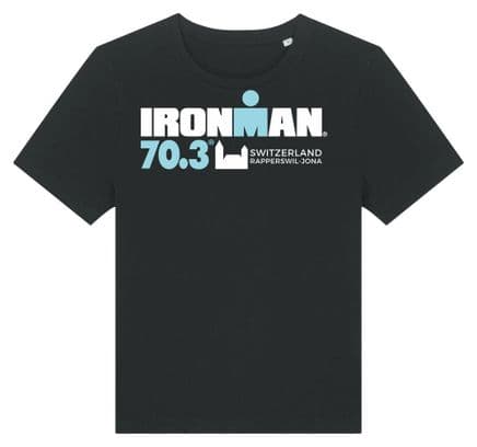 Dames Ironman 70.3 Rapperswil Zwart Korte Mouw T-Shirt