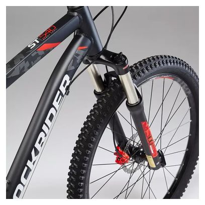 VTT Semi Rigide Rockrider ST 540 27 5 Shimano Altus 9V Noir Rouge Alltricks