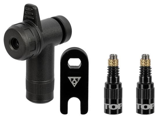 Kit Topeak TurboFlow Valve Combo con RapidHead Nero