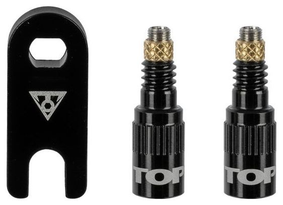 Kit Topeak TurboFlow Valve Combo con RapidHead Nero