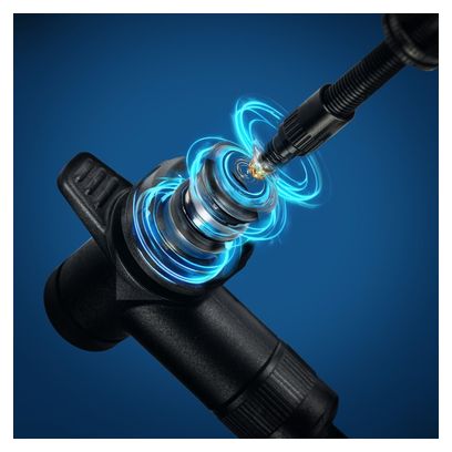 Kit Topeak TurboFlow Valve Combo con RapidHead Nero