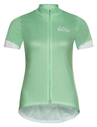 Odlo Essential Print Women&#39;s Short Sleeve Jersey Green