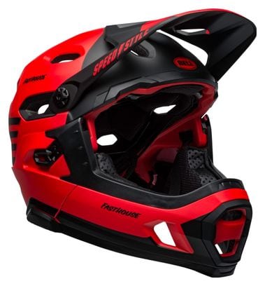 Bell Super DH Mips Helmet with Removable Chinstrap Red Black 2021
