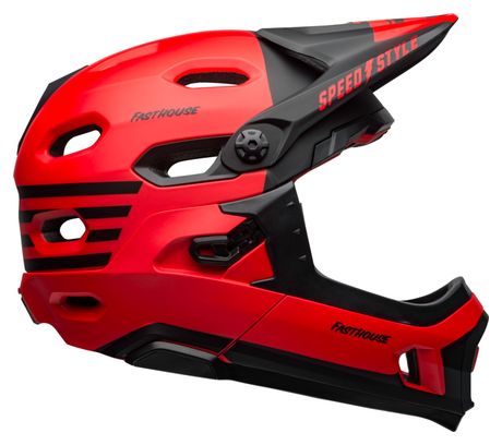 Bell Super DH Mips FastHouse Casco con mento rimovibile Rosso Nero
