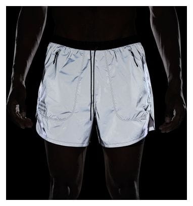 Heren Nike Dri-Fit Running Division Reflecterende Witte 2-in-1 Short