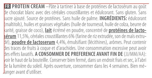 Protein Cream (400g) - Biotech Usa - Chocolat Blanc -  Pâtes à Tartiner Protéinées