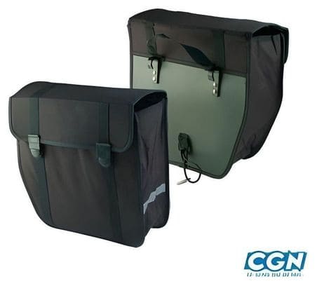 sacoche velo porte bagages polyester pliante noire (pr) (+/-40 l) - 370x130x330mm