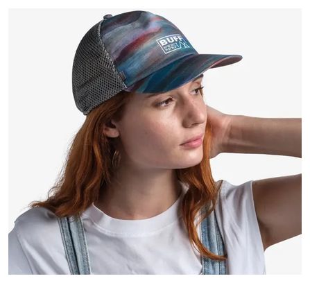 Unisex Buff Pack Trucker Cap Grey/Blue/Red