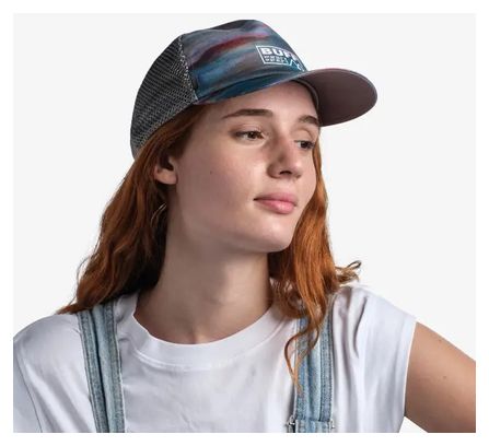 Unisex Buff Pack Trucker Cap Grey/Blue/Red