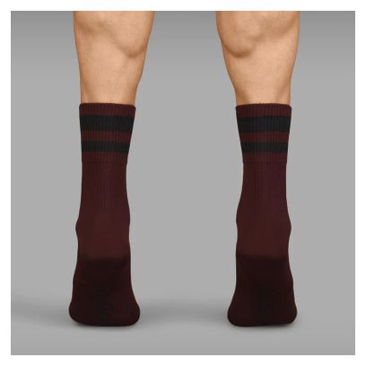 Calcetines <p>GripGrab <strong>Original Stripes Crew</strong></p>Rojo Oscuro
