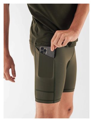 Circle Hit The Road Khaki Running Kompressionsshorts