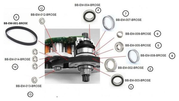 BLACK BEARING - roulement brose - repère 003