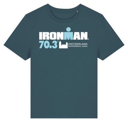 Dames Ironman 70.3 Rapperswil Turquoise Blauw Korte Mouw T-Shirt