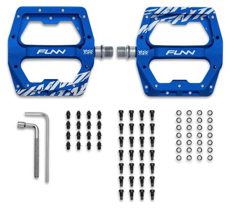 Paar platte pedalen Funn Funndamental GRS Blauw - Gereviseerd product