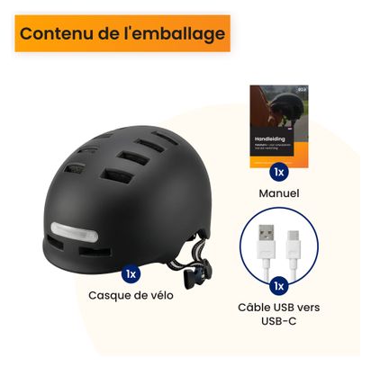 Casque vélo adulte R2B éclairage LED - Casque vélo Dames / Hommes Vélo électrique