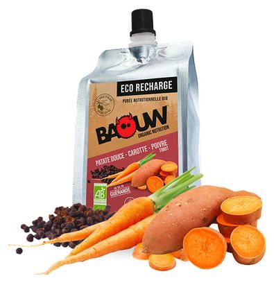 Eco-Refill Puree Organic Baouw Sweet Potato-Carrot-Timut Pepper 330g