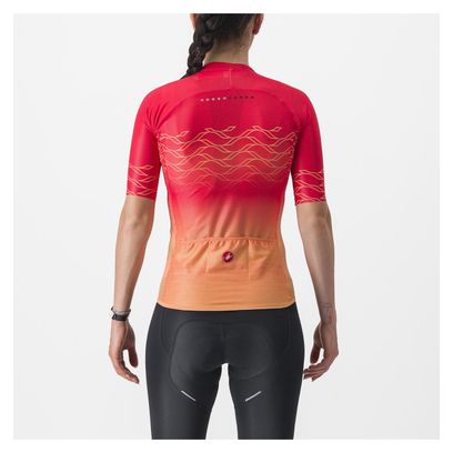 Maillot Manches Courtes Femme Castelli Climber's 2.0 Orange/Rose