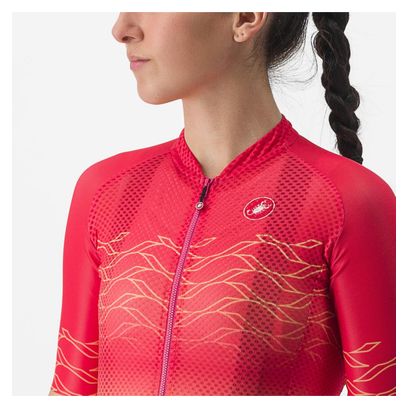Maillot Manches Courtes Femme Castelli Climber's 2.0 Orange/Rose
