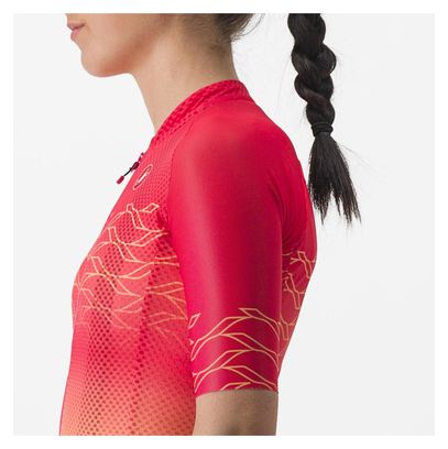 Maillot Manches Courtes Femme Castelli Climber's 2.0 Orange/Rose