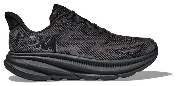 Hoka Clifton 9 Wide Running Schuh Schwarz