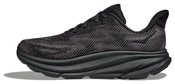 Hoka Clifton 9 Wide Running Schuh Schwarz