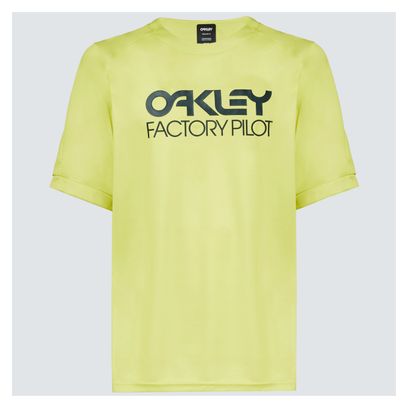 Maillot Manches Courtes Oakley Factory Pilot Mtb Jaune