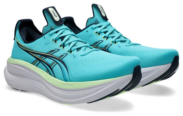 Chaussures Running Asics Gel-Nimbus 28 Bleu/Vert Homme