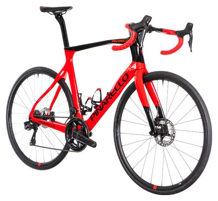 Producto renovado - Bicicleta de carretera Pinarello Prince T700 Shimano Ultégra DI2 12V Rojo/Negro Brillante 2022