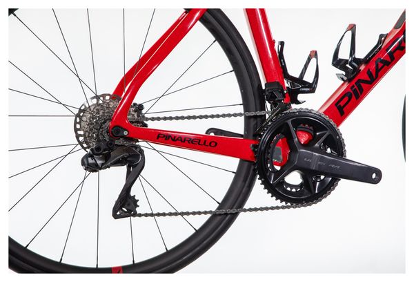 Producto renovado - Bicicleta de carretera Pinarello Prince T700 Shimano Ultégra DI2 12V Rojo/Negro Brillante 2022