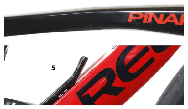 Producto renovado - Bicicleta de carretera Pinarello Prince T700 Shimano Ultégra DI2 12V Rojo/Negro Brillante 2022