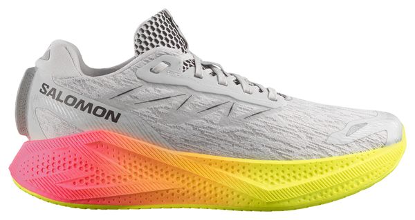 Salomon Aero Glide 4 Gradient Laufschuhe für Herren, grau/gelb/rosa