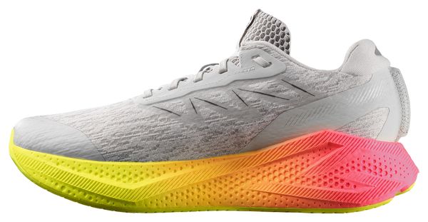 Salomon Aero Glide 4 Gradient Laufschuhe für Herren, grau/gelb/rosa