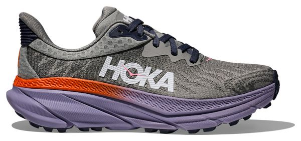 Hoka Challenger 7 Trailrunning-Schuhe Grau/Violett Damen